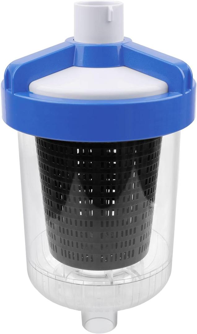 ATRACYPART Inline Pool Leaf Canister Compatible with Hayward W560 PoolVac Navigator Standard, Leaf Catcher Filter with Strainer Basket and 5 Skimmer Socks (Black)