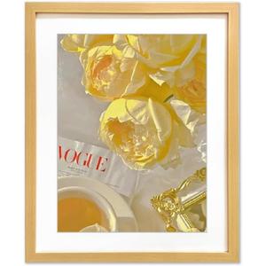 EZOOZE 22x28 Frame Wood Pattern Picture Frame, Display 18x24 inch Photos with Mat Or 22x28 inch Print without Mat, Set of 1