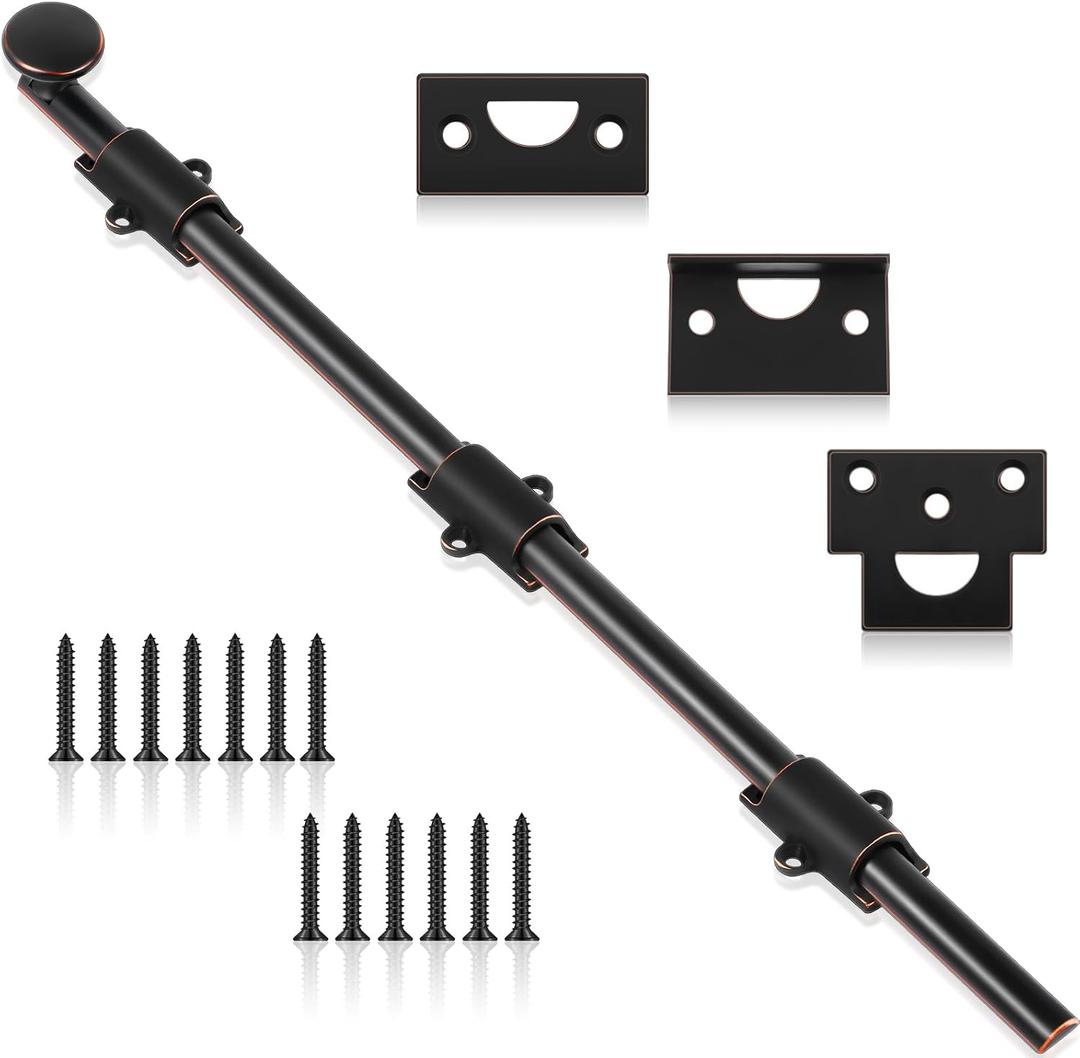Tandefio 18" Dutch Door Bolt Heavy Duty Latch for Gate, Oil Rubbed Bronze