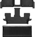 Auxko All Weather Floor Mats & Cargo Liner with Backrest Protector Fit for 2026 2025-2021 Jeep Grand Cherokee L 6 Seat (2nd Bucket Seat) Odorless Liners Accessories Black
