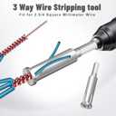 4 Pcs Wire Twister Tool for Drill, Wire Nut Twister Wire Stripper Tool Connector Driver with 1/4" Chuck Cable Quick Stripping Electricians Tools