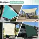 SunnyRoyal 20'x20' Sun Shade Sail Rectangle UV Block Sunshade Canopy Awning Shade Cloth for Outdoor Patio Garden Swimming Pool (Light Grey)