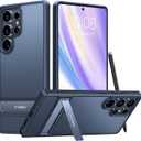 TORRAS for Samsung Galaxy S25 Ultra Case, [12FT MilitaryGrade Drop Protection] [Builtin Slim Kickstand] Matte Shockproof Cover for S25 Ultra Case, Sleek Grip Finish, Frosted Black