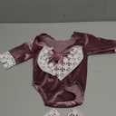 Newborn Photo Props Outfits Girl Newborn Photography Props Baby Girl Romper Headress Infant Princess Costume (Lotus color)