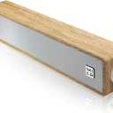 MICA Computer Speakers, Vintage Wired Computer Sound Bar, Retro Wooden Mini Soundbar, 3.5mm Aux Connection, USB Powered PC Speakers for Desktop Monitor, Laptop, Tablets