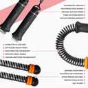 Upgrade Portable Ropeless Battle Ropes - Adjustable Weights Cordless Battle Ropes for Home Gym with Training Poster - Battle Rope Sticks Exercise Equipment for Low-Impact Workout, HIIT & Cardio - Pink