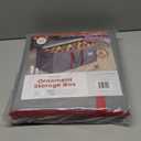 128 Ornament Storage Box  Adjustable Dividers, Stackable Holiday Ornament Organizer with Lid, Durable Fabric Bin for Christmas Decorations  Reinforced Handles, Dustproof & Space-Saving Design (Grey)