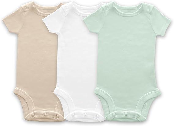 SwaddleDesigns Organic Cotton Baby Bodysuit for Infant Boy or Girl, Sage Green