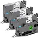 Tze-231 12mm 0.47 Laminated White Tape Replace for Brother P Touch Label Tape Compatible with Brother Label Maker PTouch H110 D220 D600 D410 D210 D200 D400 P700 1280 1880, TZe Label Tape 1/2 Inch, 3 Pack