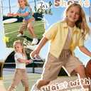 Girls' Cargo Bermuda Knee Length Short (Beige)
