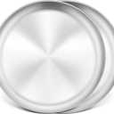 P&P CHEF Pizza Pan Set of 2, Stainless Steel Pizza Tray, Round Pizza Plate For Pie Cookie Pizza Cake, Non Toxic & Heavy Duty, Dishwasher Safe & Easy Clean, 13.5 Inch & Silver
