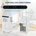 2025 New Update 8000 BTU Portable Air Conditioners Cool Up to 350 Sq.Ft,3 IN 1 Portable Ac Unit with Remote Control/LED Display/24Hrs Timer/Window Installation Kit & Low Noise for Home/Hotel/Office