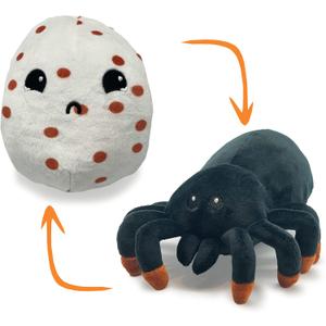 | Reversible Tarantula to Egg Plushie | Happy + Sad | Show Your Mood | Stress Relief Plush 7"