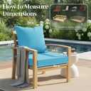 LAGRATY Outdoor Chair Cushions for Patio Furniture24" x 24" Deep Seat Cushions with Backrest for Couch Sofa Chair - Waterproof Fade-Resistant Patio Cushion (Set of 4,Bright Blue)