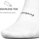 Feetures High Performance Max Cushion Ankle Sock - Tab Socks for Women & Men with Heel Tab (White)