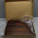 HOLANA 15.75" Acacia Couch Armrest Table - Wood Couch Arm Tray with Phone Holder  Sofa Side Table, Armchair Caddy, Sofa Arm Table for Home Sofa Living Room (Walnut) (15.8" x 11" x 2")