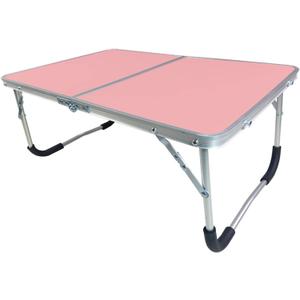 Portable Folding Table - Small Outdoor Folding Table, Suitable for Travel, Camping, Beach, Barbecue, Picnic, Party, Patio (Pink)