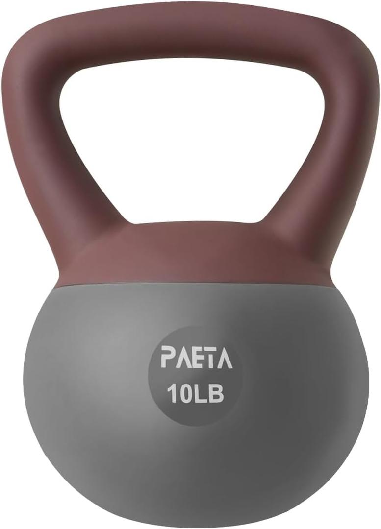 PAETA Soft Kettlebell for Home Fitness Anti-Slip Grip & Wide Handle Design, Soft Kettlebell Set, Gentle Floor-Friendly Impact 10lbs for Home Functional Training