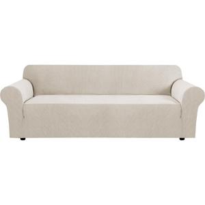 H.VERSAILTEX Stretch Extra Large Sofa Covers Sofa Slipcovers for Living Room Feature Thick Checked Jacquard Fabric with Elastic Bottom, Sofa X-Large - Island Fossi