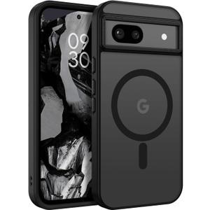 BENTOBEN for Google Pixel 8a Case, Pixel 8a Magnetic Case [Compatible with MagSafe] Translucent Matte Slim Shockproof Anti-Fingerprint Anti-Scratch Protective Cover for Google 8a 6.1’’Black