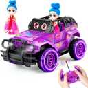 Remote Control Car RC Racing Cars, 1:20 Scale Remote Control Monster Truck, 2.4Ghz LED Light Off-Road Rc Cars,Toy Cars for Kids Boys Girls 6 7 8 9 10 Years Old (Purple)