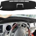 Dash Cover Mat Custom Fit for Toyota Tundra 2007-2013/Toyota Sequoia 2008-2017 Without Cutout for Speaker, Dashboard Cover Pad Carpet (07-13 Black) J25