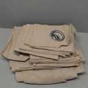 NICETOWN Taupe Linen Kitchen Curtains 36 inch Length, Decorative Thick Flax Small Window Treatments Privacy Assured with Light Filtering for Bedroom/Bathroom, W55 x L36, 2 Panels