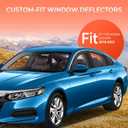 in-Channel Rain Guards Compatible with Honda Accord 2018 2019 2020 2021 2022 2023, Black Window Deflectors Window Visor Side Shatterproof Sun Visor, 4-Pieces Set
