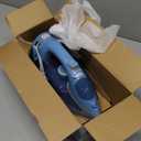 Hamilton Beach Steam Iron for Clothes & Garment Steamer with Durable Stainless Steel Soleplate, 1700 Watts for Ultra-Fast Heat, 8 Retractable Cord, Auto Shutoff, 350 ml Water Tank, Blue (14216)