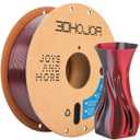 Silk PLA Filament 1.75mm Black Red Dual Color PLA 3D Printer Filament 2 in 1 Coextrusion 1KG Spool(2.2lbs) 3D Printing Filament Dimensional Accuracy +/- 0.03mm