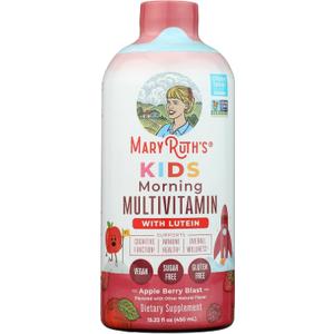MARYRUTH'S Liquid Morning Multivitamin for Kids | Kids Multivitamin | Immune Support Supplement | Vitamin C | Vitamin D | Essential Nutrients | Vegan | 30-180 Servings | 15.22 fl oz BB 7/2027