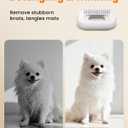 Vacuum Dog Brush for Shedding, 4-in-1 Self-Cleaning Slicker & Undercoat Rake, Deshedding Grooming Tool, Anti-Static, Massage & Combing All In One! (White)
