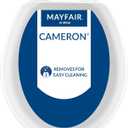 Mayfair Cameron White Toilet Seat, Non Slip Heavy Duty Wood, Easy Clean, Round