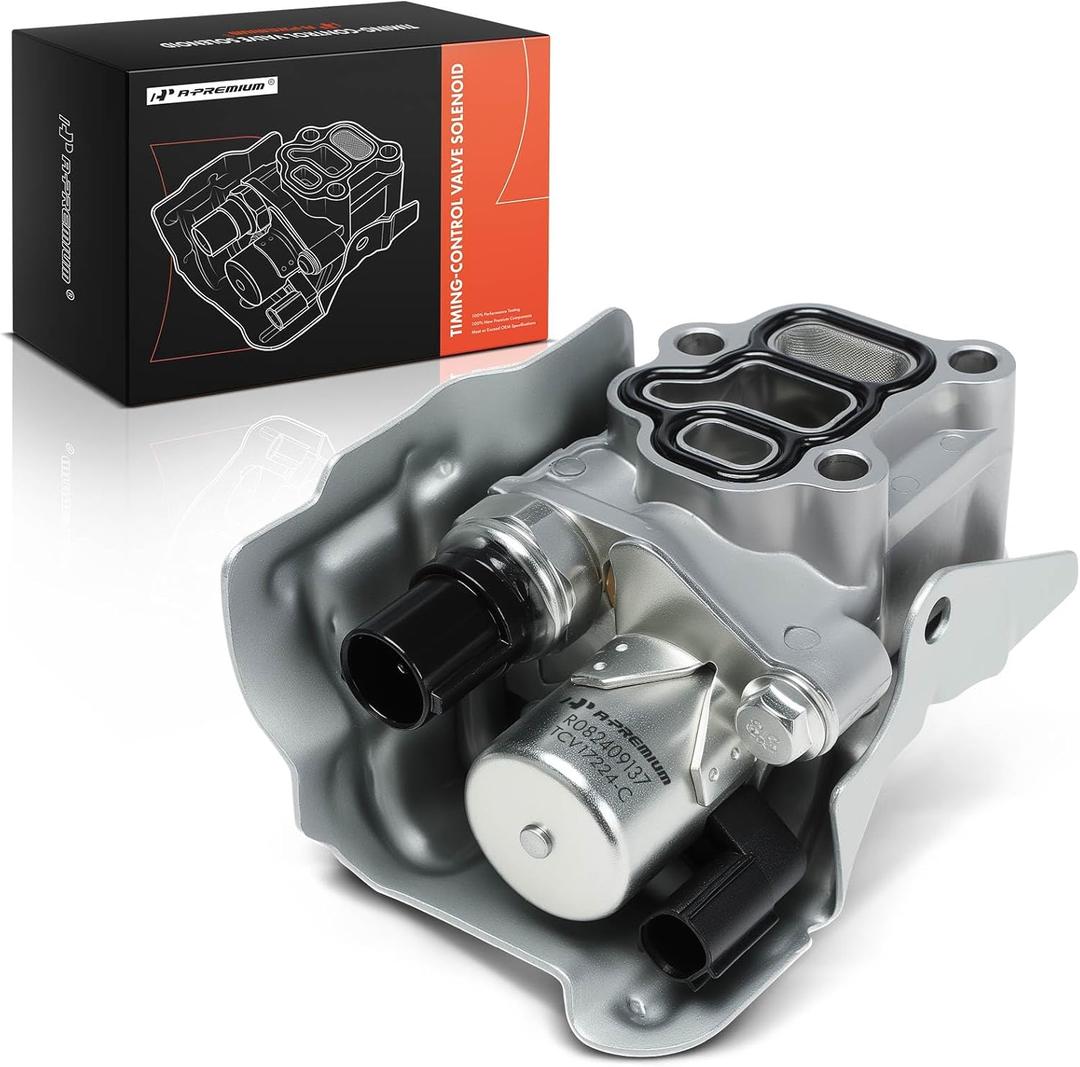 A-Premium VTEC Solenoid Spool Valve Assembly w/Oil Pressure Switch & Gasket Compatible with Acura & Honda Models - 2.0L 2.4L - RSX, Accord, Civic, CR-V, Element - Replace# 15810-PNE-G01, 15810-PPA-A01