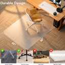 Office Chair Mat for Low Pile Carpet with Lip, 48" x 60" Clear Plastic Floor Protector, Heavy Duty Desk Chair Mat for Rolling Chairs, Smooth Glide Computer Mat for Home Office