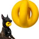 WoofBite Indestructible Dog Ball - Lifetime Replacement - Durable Dog Toy for Aggressive Chewers - Safe, Non-Toxic Natural Rubber - Chew, Tug & Fetch - Tough, Heavy Duty Chew Toy - 4 (Softball Size)