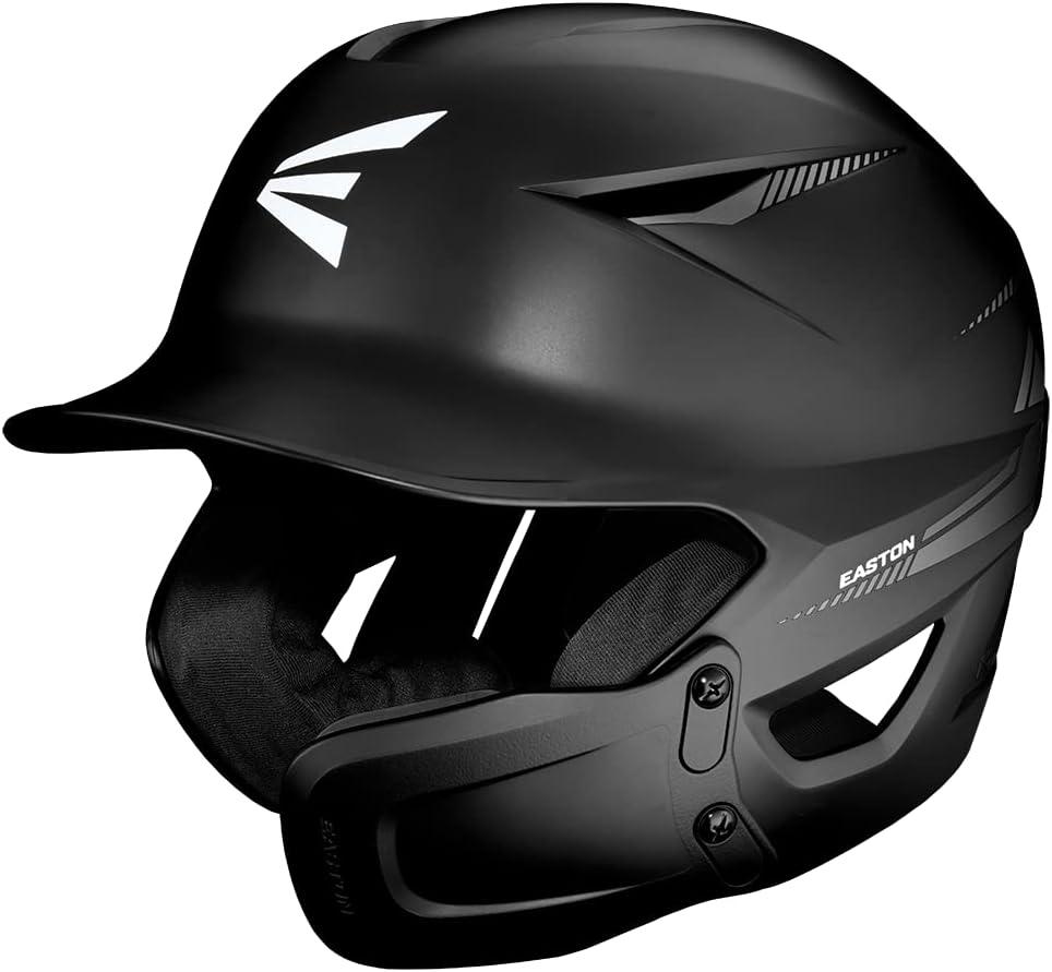 Easton | PRO MAX Baseball Batting Helmet | Reversible Jaw Guard Included | Matte | Multiple Sizes & Colors (M / L (6 5/8 - 7 1/4), Black)
