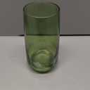 Green Drinking Glasses Set of 6 | Translucent Emerald Green Glassware | 16 oz Green Glass Cups | Highball Drinkware for Cocktails, Long Drink, Mojito, Juice | Nature-Inspired Drinkware