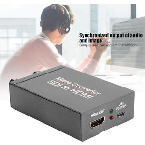HDMI to SDI, HDMI to 3G-SDI/HD-SDI Converter, Audio Embedder 2 Way SDI Converter Dual SDI Output Adapter Support 1080P for Camera Home Theater HDMI to SDI, HDMI to 3G-SDI/HD-SDI Converter, Audio Embedder 2 Way SDI Converter Dual SDI Output Adapter Support 1080P for Camera Home Theater