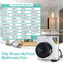 S97015162 Bathroom Fan Motor Assembly for Broan NuTone 676-D 678-G/2678F-A 684-D 684NT-A/2684F-A 763N 683-C 679-E HD80NT 754SNNT-B 741SNNT Bathroom Exhaust Fan Replacement Parts
