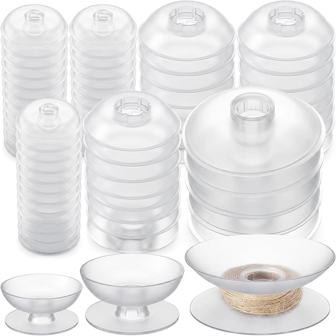 Klyyo Clyro 60 Pack No-Tangle Thread Bobbins 1.875'' 2.5'' 3.7'' String Organizer Yarn Bobbins Storage Organization 3 Sizes for DIY Crochet Knitting Embroidery Floss Weaving Macrame