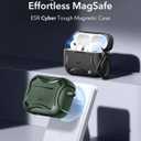 ESR for AirPods Pro 3 Case (2025), Compatible with Airpods Pro 3rd Generation (USB-C Cable), Magnetic Lid, MagSafe Ready, Powerful Drop Protection, Cyber Series, Green