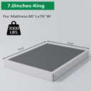 ALDRICH 7 Inch Box Spring King Heavy Duty Metal Mattress Foundation