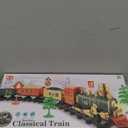 Electric Train Set for Kids Ages 3-8, Battery Operated Toy Train with Lights and Sounds, 3 Cars and 10 Tracks for Christmas and Year Round Play