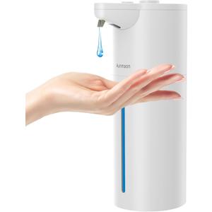 Aunmaon Automatic Soap Dispenser Touchless, Modern, Kitchen & Bathroom, Hands-Free, Adjustable Volume, Long Battery Life, Compatible with Thick & Thin Soap, Easy for Toddlers, Clog-Free, White