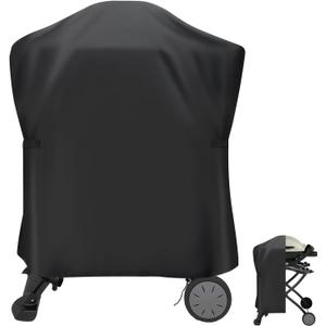 Grill Cover for Weber Q Series Grill on Cart, Waterproof BBQ Cover for Weber Q2000/Q200/Q1000/Q100 on Portable Stand-Weather Resistant
