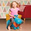 B. toys Bouncy Boing Inflatable Hippo Ride On Bouncer with Air Pump Included Hankypants Fun Bouncing Toy for Toddlers 18 Months and Up