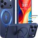 TORRAS for iPhone 17 Pro Max Case with Stand, Compatible with MagSafe, 4X Military Grade Protection, Camera Control Button Translucent Slim Phone Case for iPhone 17 Pro Max 6.9", Deep Blue