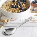 Asian Soup Spoons Stainless Steel Chinese Soup Spoons Set of 6 for Ramen Pho Wonton Dumpling Noodles (medium)