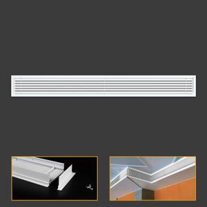 Linear Bar Air Grille 32" X 4", Aluminum Air Supply/Return Grilles,Easy Air Flow,Removable Grille/Door-HVAC Air Vent Cover,White[Outer Dimensions: 32.8"w X 4.8"h]